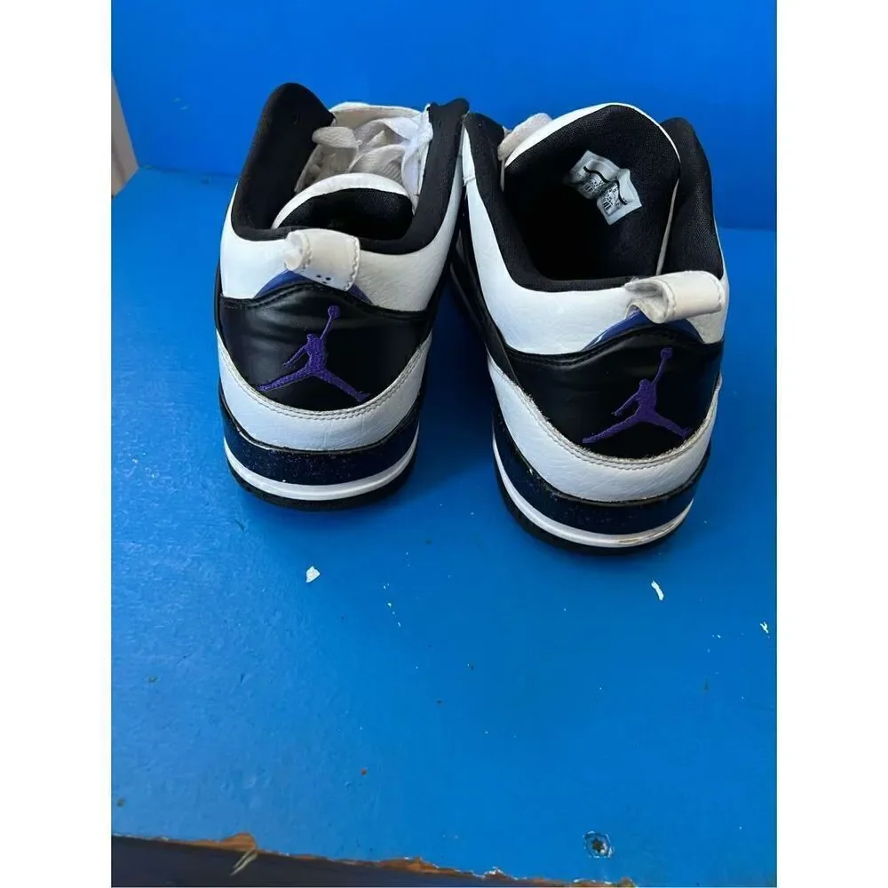Jordan Flight 45 White Dark Concord Black Shoes 644846-108 Men Size 14